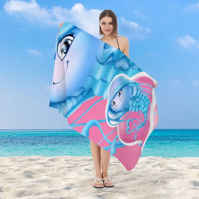 Quick-drying printed beach towel Adult microfiber seaside sunscreen absorbent towel Outdoor swimming bath towel Quick-drying printed beach towel Adult microfiber seaside sunscreen absorbent towel Outdoor swimming bath towel