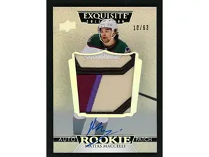 2022 Upper Deck Exquisite #EC-MM Matias Maccelli Rookie Patch Auto /63