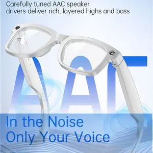 AI Smart Glasses with Camera 3 Lenses  (Transparent Anti-blue Lenses + Sunglasses Lenses+Brown Lenses) 2MP Camera( Interpolation 5MP) Anti-shake 1080P Video Recording  Multi Languages Translation Bluetooth Glasses Music & Hands-Free Calling
