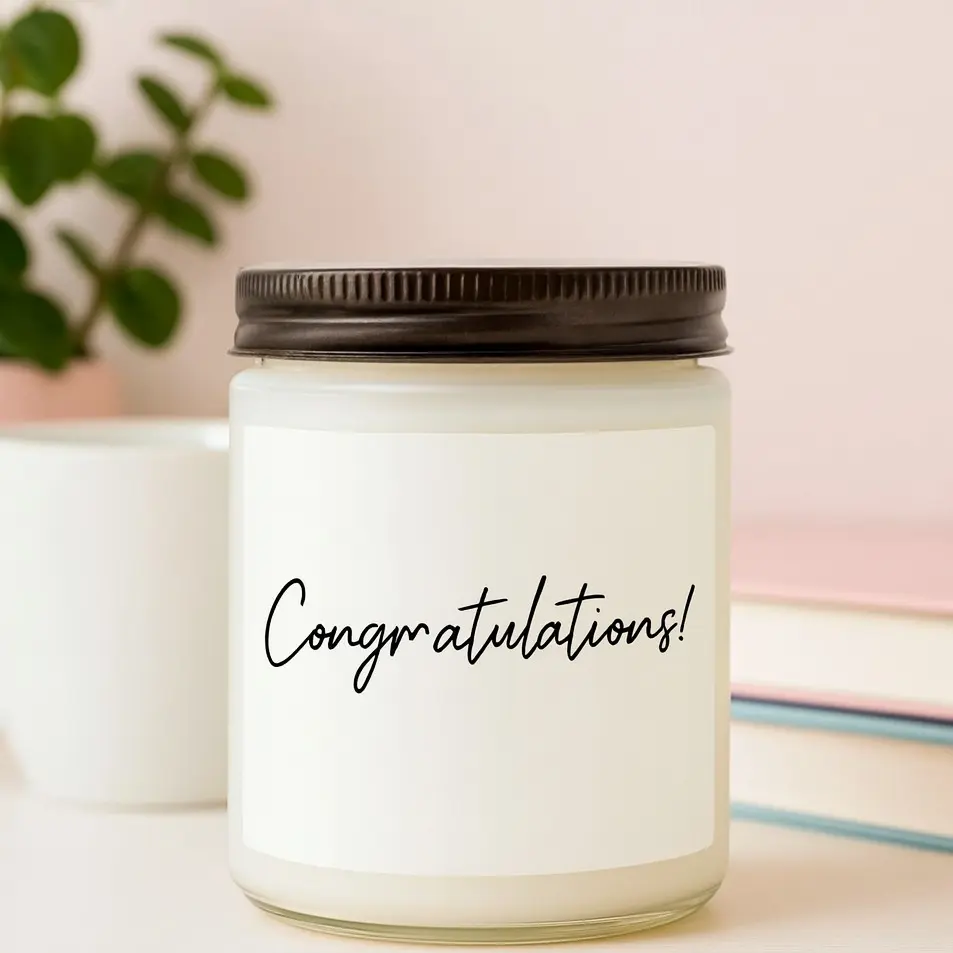 Congratulations, congrats candle, graduation gifts, new job candle, congratulations gift for her, congratulations gift for him, handmade soy candle, Holiday Intentional Gifts for him, her, boyfriend, Girlfriend, Grad gifts, Graduation gift