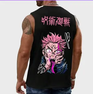Sleeveless shirt with wild Itadori transformation art from Jujutsu Kaisen – perfect for anime lovers, gym wear, and stylish TikTok creators