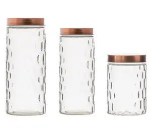 10 Strawberry Street 3pc Prospect Glass Canister Set