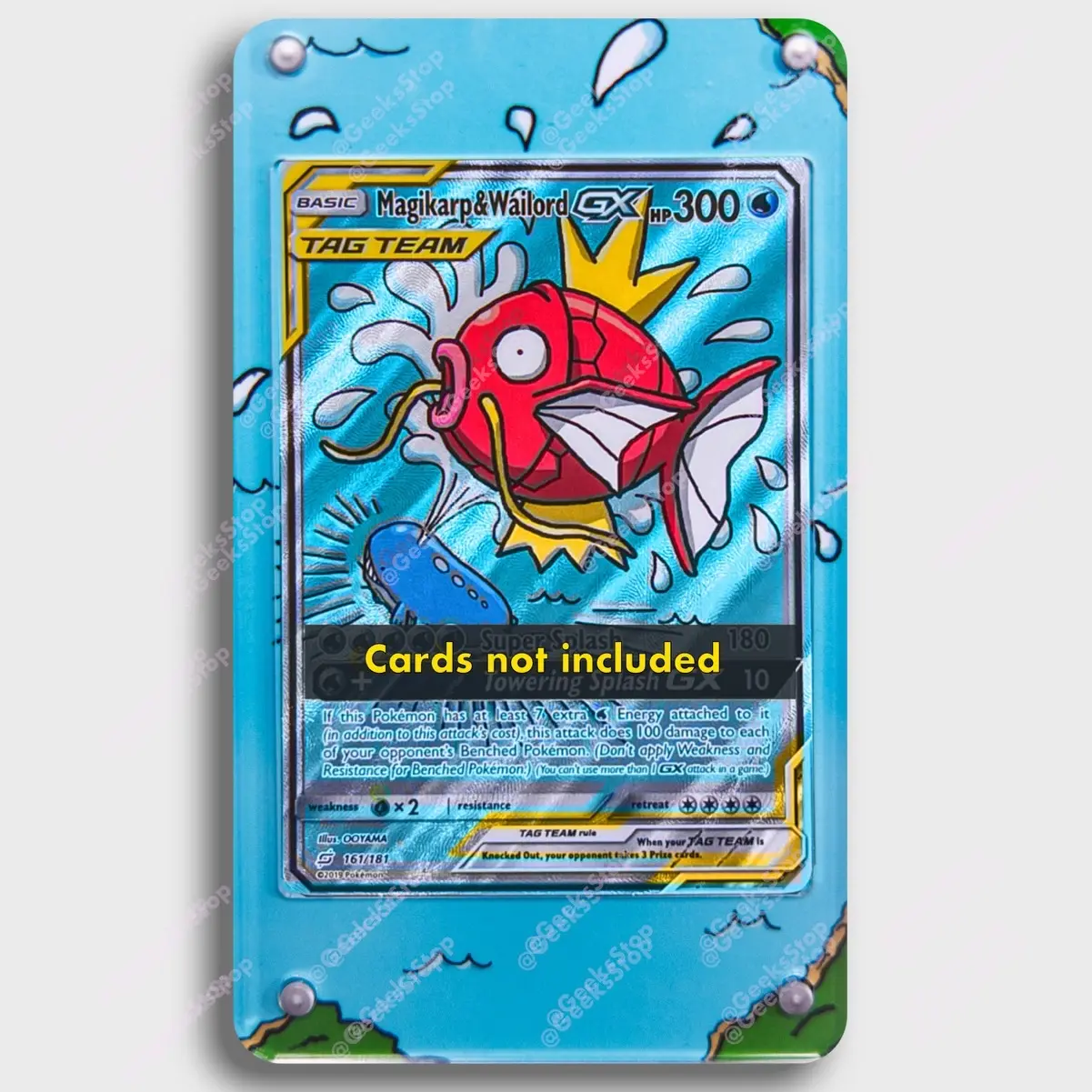 シャッフルウィザードカード EXP5 Magikarp & Wailord GX Extended Art Acrylic Card Holder - TikTok Shop