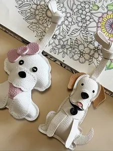 Cute Dog Charm Pendant, PU Leather Material, High-End Design, Perfect for Bags, Bag Decoration, Car Keychains, Ideal Gift for Women
