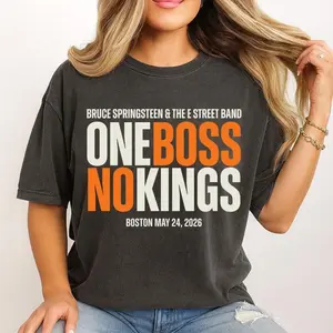 [Sale Up To 60%] Boston Bruce Springsteen No Kings May 24 Tour Shirt, Land of Hope and Dreams Concert Tee, E Street Band Fan Shirt, American Rock Tour Merch