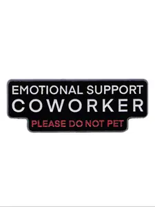 Emotional Support Coworker Lapel Pin, Office Humor Badge, Workplace Self-Parody Style, Fashion Accessory for Backpack Hat Coat Decoration