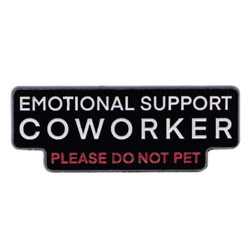 Emotional Support Coworker Lapel Pin, Funny Pins, Office Humor Badge, Decorative Badge, Workplace Self-Parody Style, Fashion Accessory for Backpack Hat Coat Decoration, Emotional Support Coworker Enamel Pin