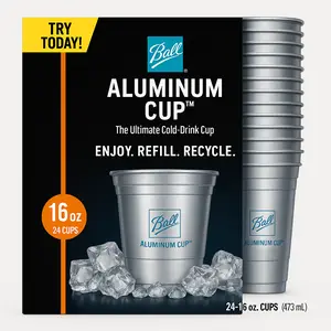 Premium 16oz Aluminum Cups - Pack of 24