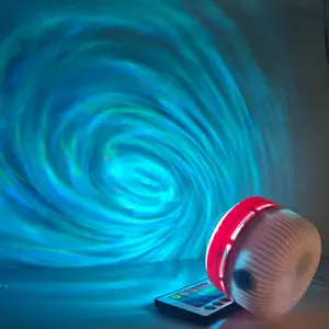 Touch/Remote Controlled 16-Color Black Hole/Aurora/Water Ripple Projector – 1 set of orange-white USB-powered LED Starry Sky Aurora Night Light with a remote. It features adjustable brightness, ideal for room decoration, living room adornment and gifting