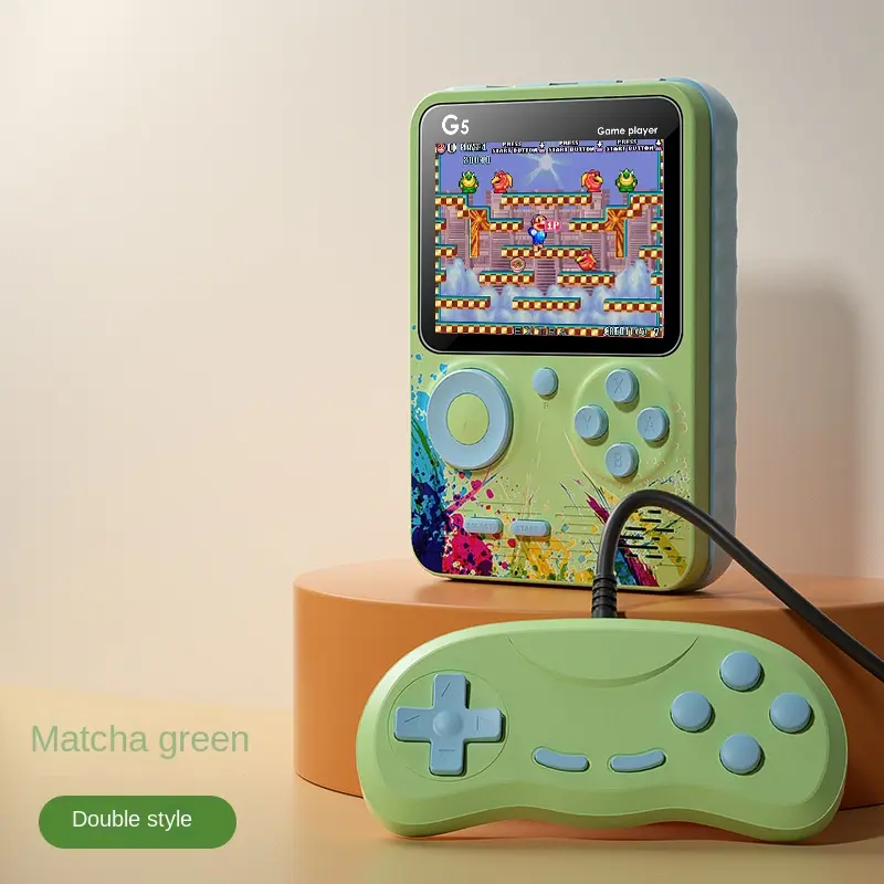 Retro G5 Game Box gaming console for tv With 2 Player Portable Sup Game Box 3.5TFT Screen Rechargeable Battery handheld console Hand video game for tv 128MB GB with 400+ Preinstall video game handheld,Best Gift All Ages Mario Game, Mortal Kombat
