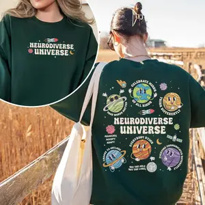 Autism Awareness T-Shirt - Sweatshirt - Hoodie, Neurodiverse Universe T-Shirt, Sped Teacher Shirts, Space Neurodiversity Shirt, Special Education Shirt