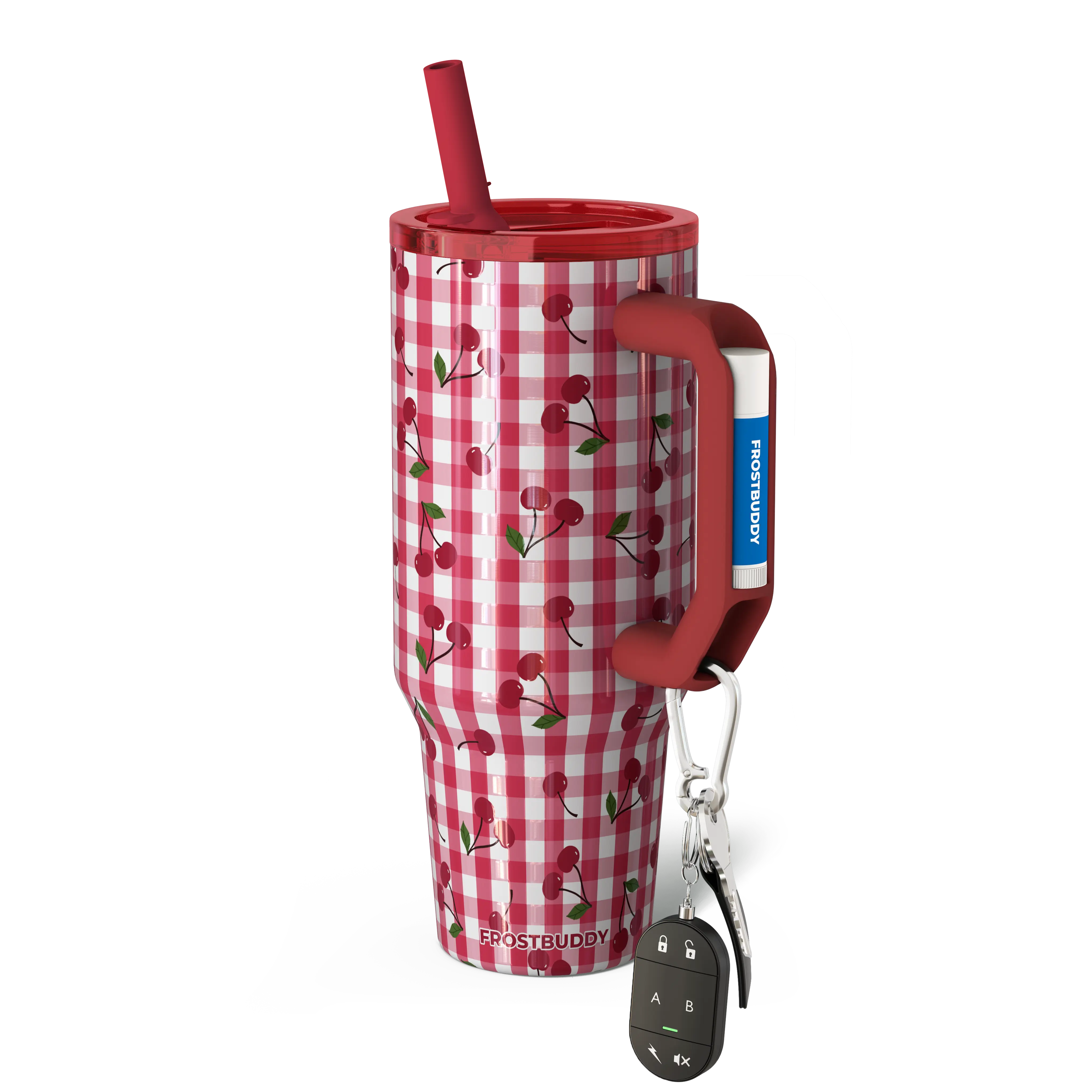 Thicc Buddy 40oz | Cherry Gingham