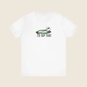 Men's Funny "I'd Tap That" Short-Sleeve Golf T-Shirt, Bella Canvas 3001 Tee, Golf Gift for Men
