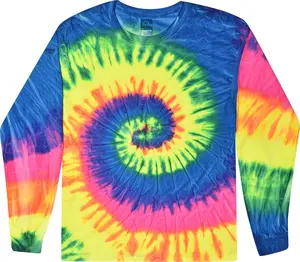 Tie Dye T-Shirts for Men and Women - Unisex Long Sleeve Tie-Dye T Shirts for Adults