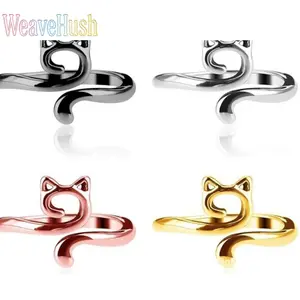 4Pcs Adjustable Cat Crochet Finger Ring, Cute Yarn Guide Knitting Loop with Storage Box, Comfortable Tension Control Finger Ring, Lightweight Cartoon Knitting Accessory, Practical Handmade Craft Tool, Smooth Wear-Resistant Design for Crochet, Weaving, DIY