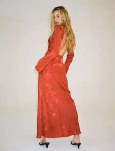 Sweet Talker Maxi Dress | Cinnamon Jacquard