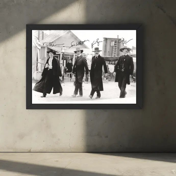 [NO FRAME] Vintage Tombstone Movie Poster, Wyatt Earp, Doc Holliday & Earp Brothers Walking Scene, Classic Western Wall Art, Aesthetic Print