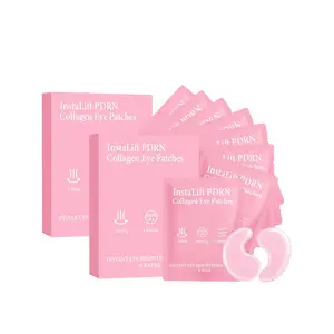 Serene Eye Patches with PDRN Collagen, Instant Anti-Wrinkle Eye Mask for Dark Circles & Puffy Eyes, Hydrating Under Eye Patches with Hyaluronic Acid(8 Pairs)