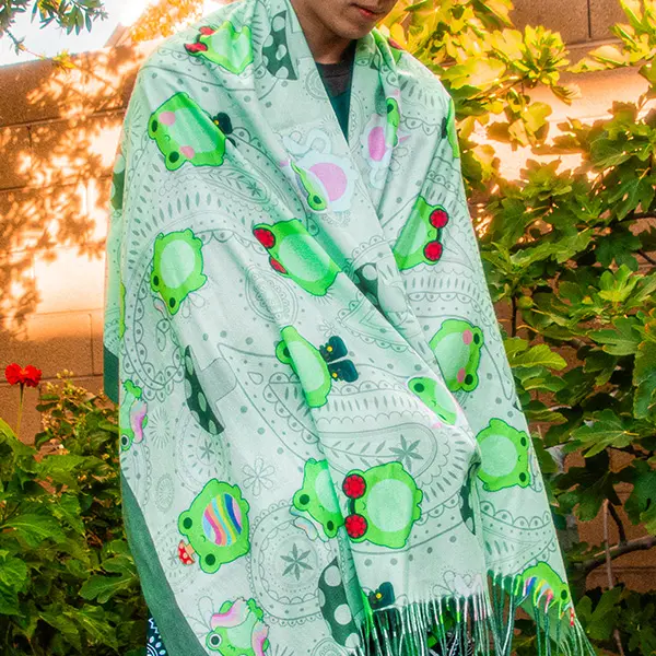 Colorful Rave Frog Pashmina (Limited Stock)