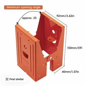 GJANSH 2Pcs Heavy Duty Sawhorse Brackets with Down Clamp – Adjustable Fast Fixed Clip for Woodworking, DIY Projects & Jobsite Cutting. Secure Connector for 2x4 Lumber.