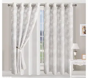 Superior Foliage Vintage Leaves Sheer Curtain Set, 42" x 108"