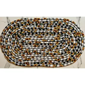 Sunflower checks Cotton Fabric Rug 20X32 inches