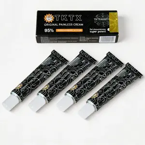 TKTXTattoo Numb Cream 95% - tattoo numbing cream that actually works- Multi-packs are better suited for long-term tattoos  -Effective Numbing Formula for No-Distraction Tattoos-4 Black pack