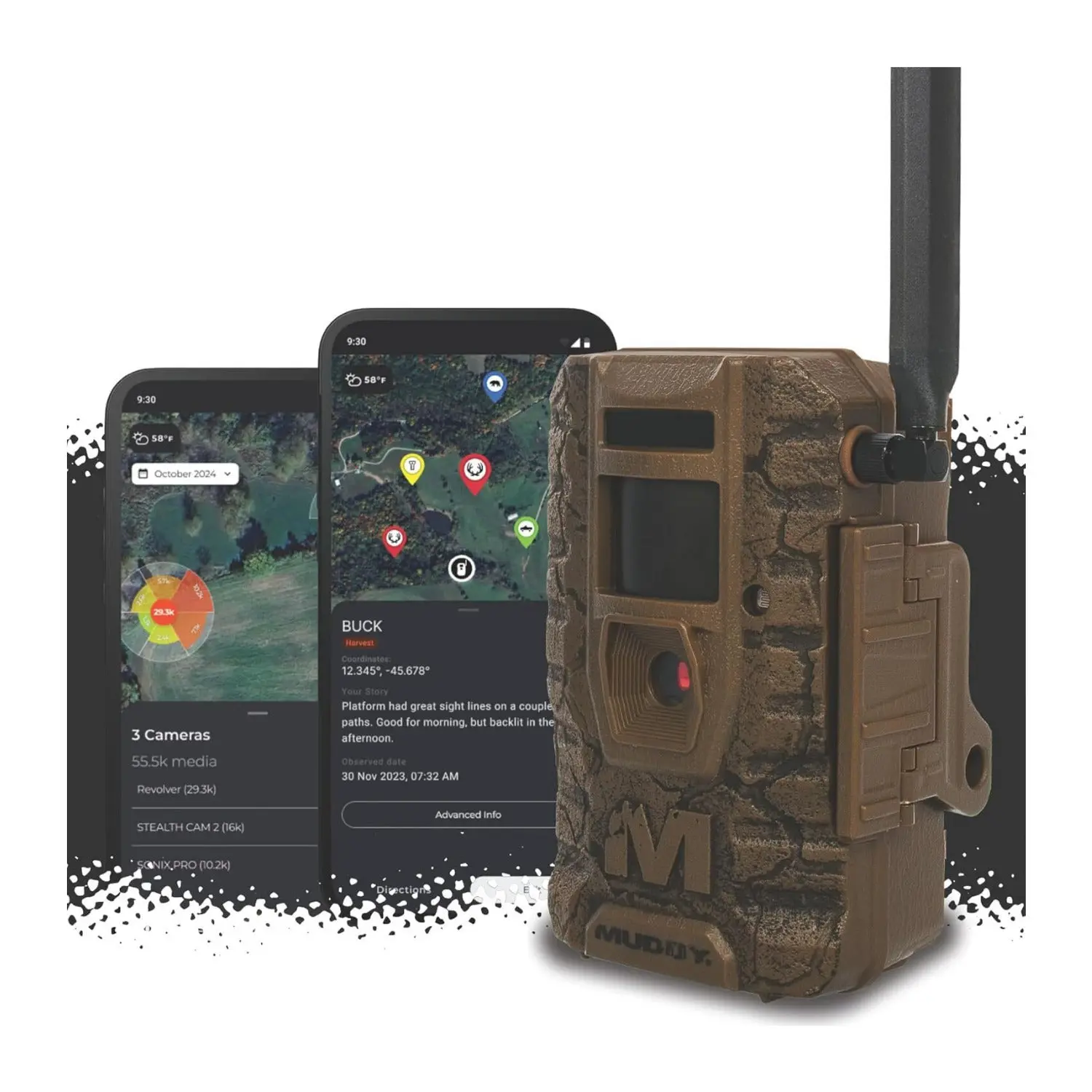 Muddy Outdoors Mitigator 3.0 Cellular Trail Camera 36MP with 80FT Range (2-Pack)