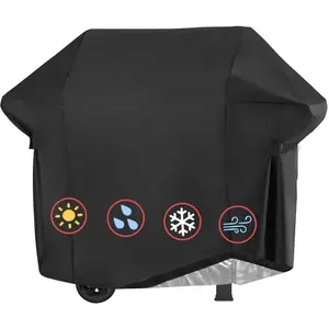 48 Inch Grill Cover, BBQ Grill Cover for Outdoor, Compatible with Weber, Char-Broil, Nexgrill, Brinkmann, and Dyna-glo, , Windproof, and