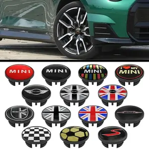 4PCS 54mm Car Wheel Center Hub Caps Rim Cover Emblem Badge For Mini Cooper One S JCW R50 R55 R56 R57 R58 R60 F55 F56 Clubman Countryman Auto Accessories Car Stickers