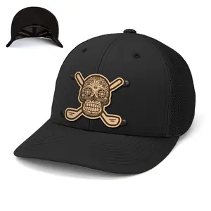Sugar Skull Golf Trucker Hats - Golf Skull Hat