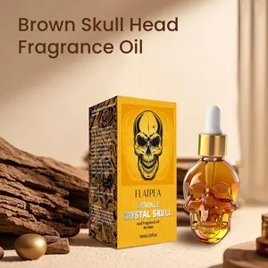 Crystal Skull Fragrance Oil 30ML, Portable Dropper Design, Odor Neutralizing Natural Scent, Citrus Woody Fragrance, Sea Salt Jasmine Woodsy Notes, Men's Gift
