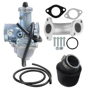 30mm Motorcycle Carburetor with Intake Pipe, 42mm Air Filter and Fuel Hose Line for ATV Quad Buggy Go Kart Dirt Pit Bike Pocket Monkey Bike Taotao Apollo 125cc 150cc 160cc 200cc 250cc