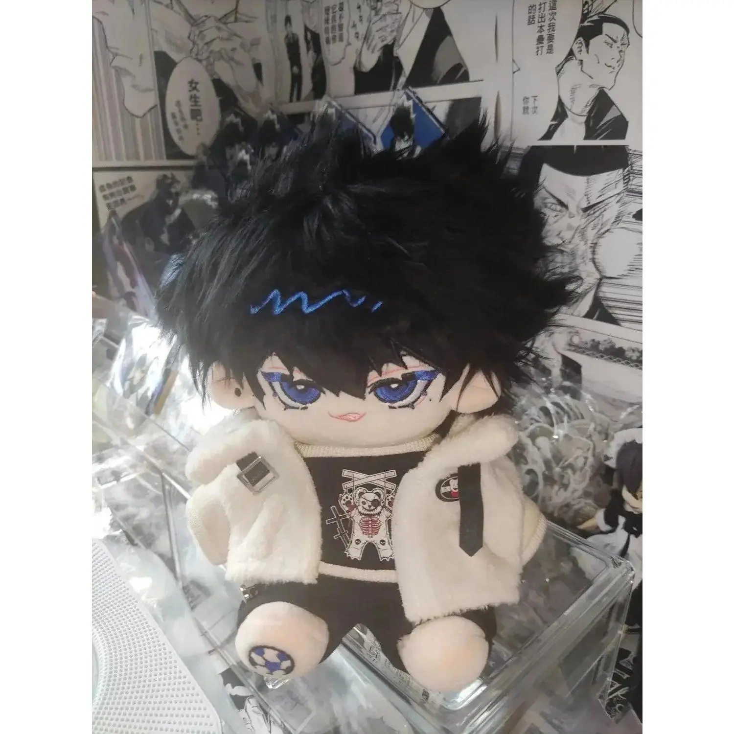 20cm Japanese Anime Blue Lock Karasu Tabito Unisex Cotton Doll, DIY Dress-Up Plush Toy for Kids, Children Adults Gift (Specialty DIY Supplies)