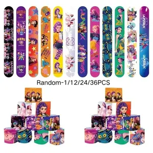 Kpop Demon Hunter 2-48PCS   Anime Pattern Slap Bracelets 25cm Fashion Cartoon Wristbands for Kids Adults Party Gift Fashion Accessories Mother's Day gift