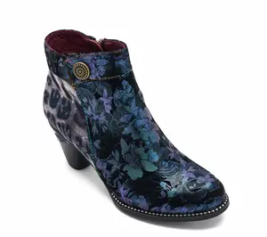 L'Artiste by Spring Step Leather Heeled Ankle Boots - Dessalynn