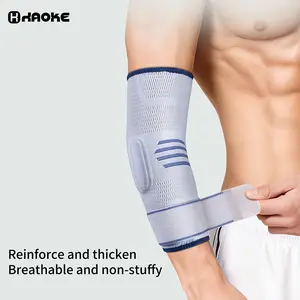 Breathable Compression Elbow Brace, Adjustable Pressure Strap, Non-Stuffy Elbow Support Sleeve, Comfortable and Durable Design