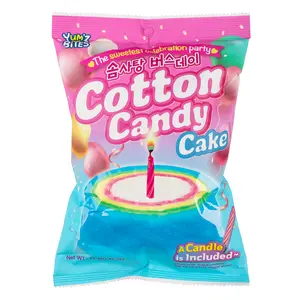Cotton Candy Cake with Candle
