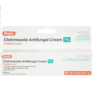 Rugby Clotrimazole Antifungal Cream 1% - Treatment Cream - Helps Provide Soothing Itchy Skin Relief - 0.5 Oz. (1 Pack)