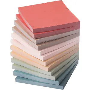 12 Pads Sticky Notes,3"x3", Vintage Colors, Sticky Pads, Recyclable, Self-Stick Pads,  Stocky Notes for Bible Journaling,Easy to Post for Home, Office, Notebook