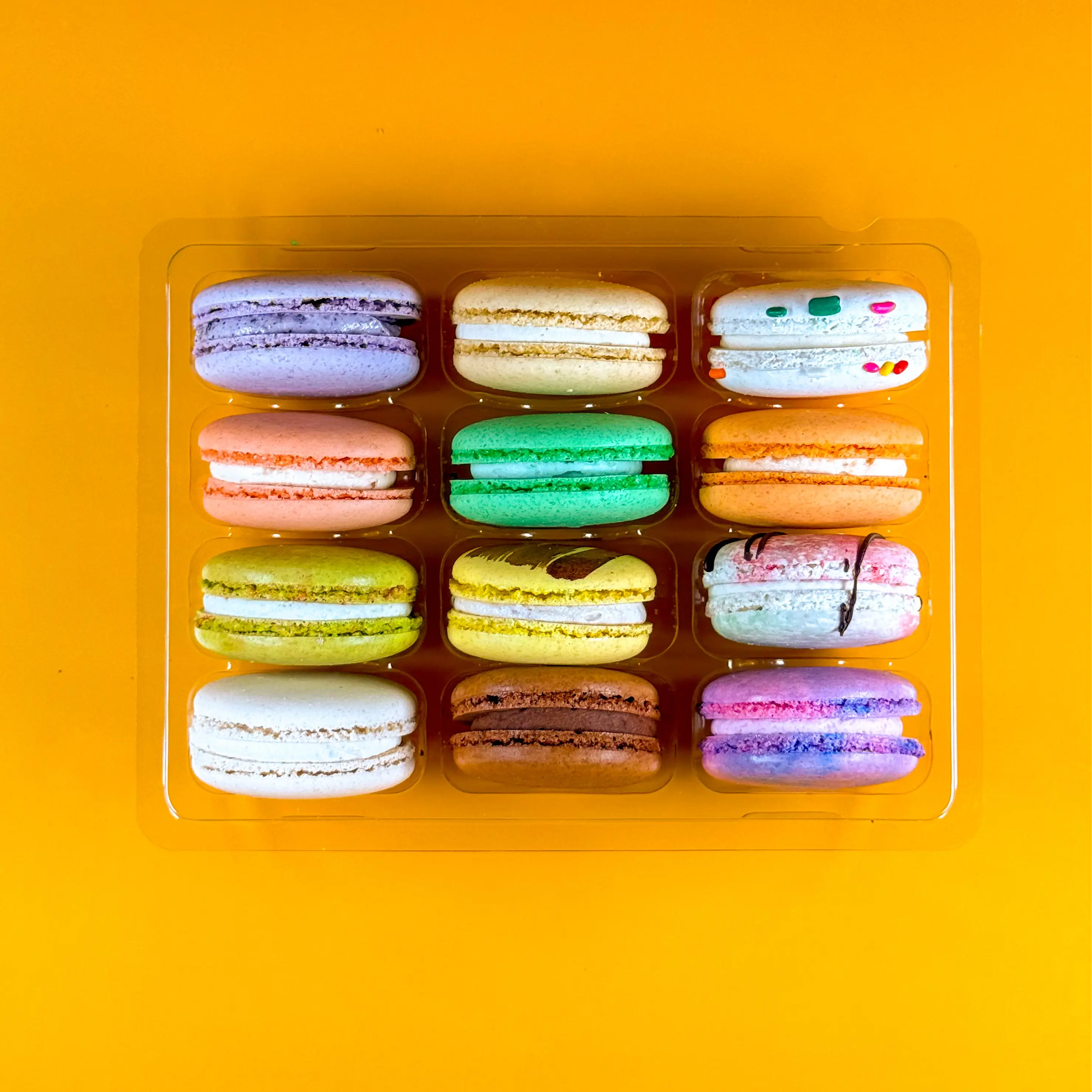 12 Pack of French Macarons - Amanda's Macaron Shoppe French Macarons, 12 Count Gluten Free Seasonal Unique Flavors