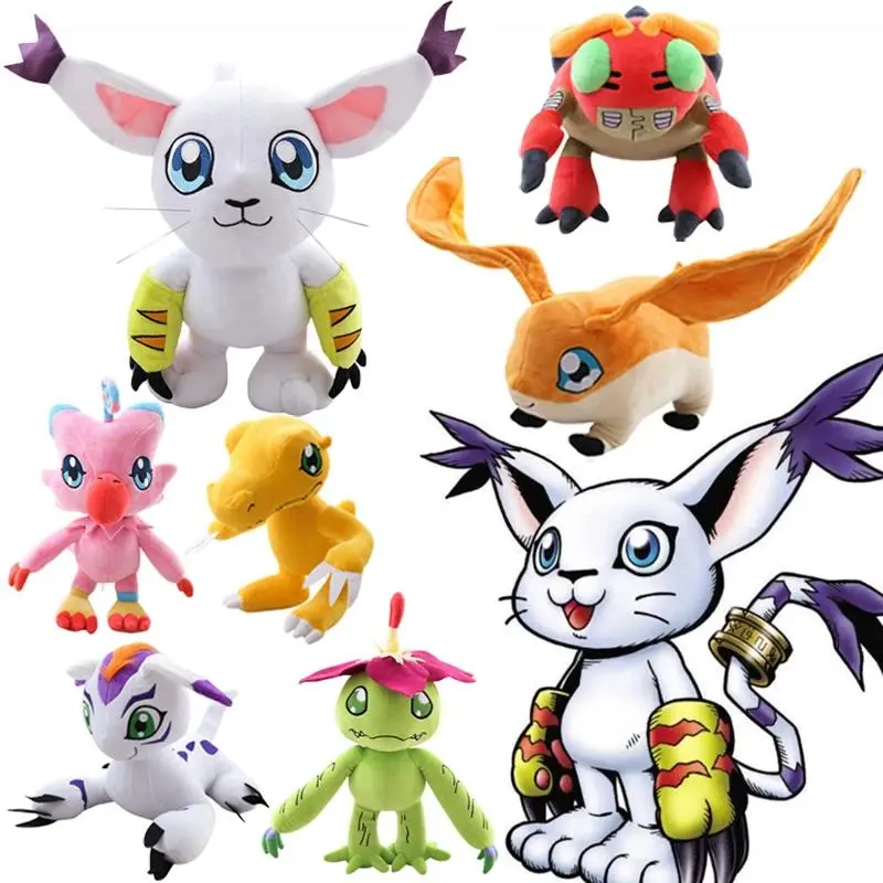 Anime Digimon Adventure Plush Toy Patamon Agumon Tailmon Gomamon Piyomon Gabumon Tentomon Palmon Plushie Figure Stuffed Dolls
