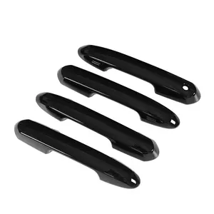 4PCS Toyota Door Handle Cover Protector Prevents Scratches Carbon Fiber Style Trim Guard Anti Damage Car Exterior Accessories Car Door Trim Sticker