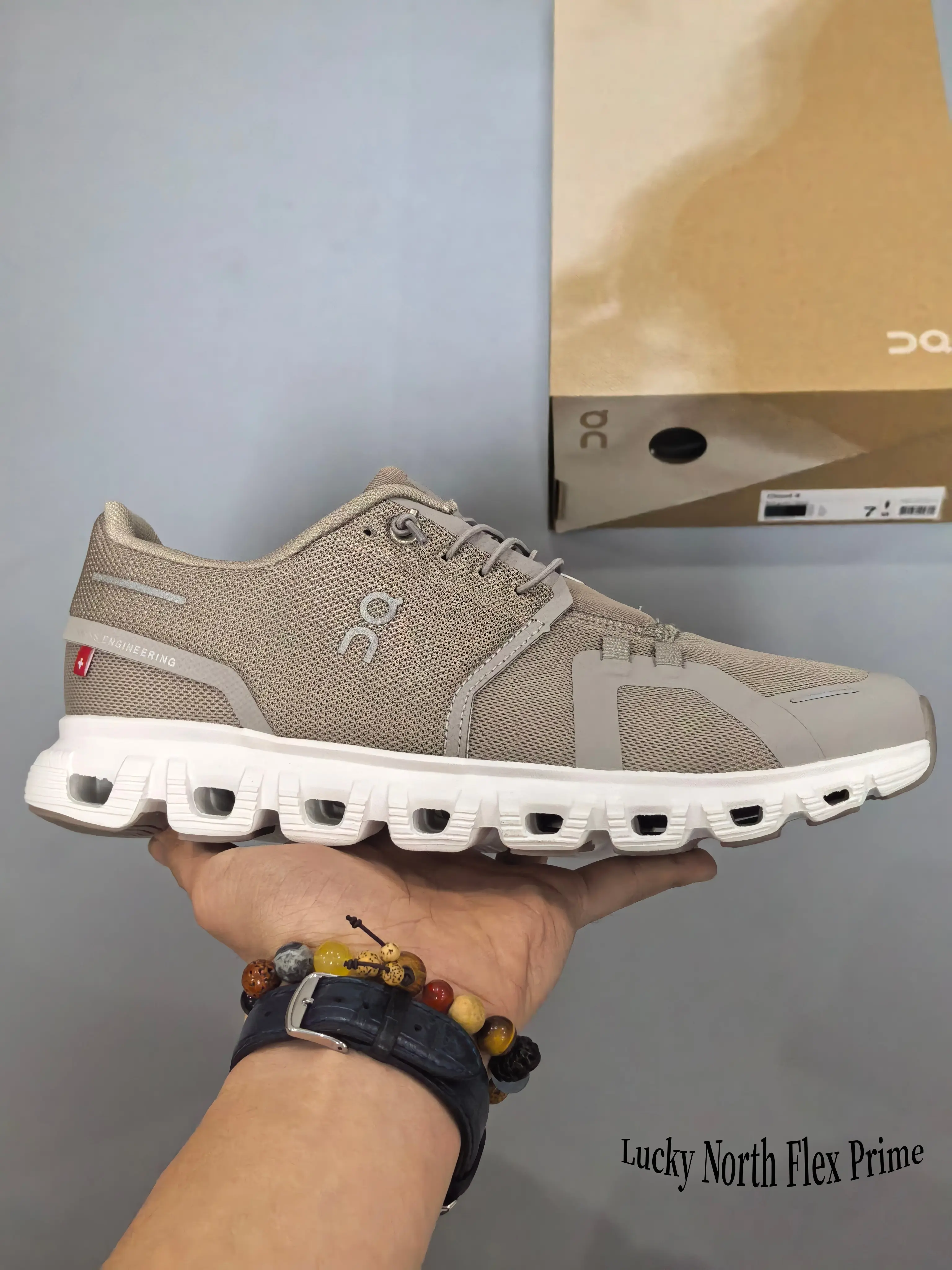 Shock Absorb Split Hollow Out Running Sneakers, Khaki Breathable Mesh Upper Anti-Slip Outdoor Jogging & Workout Shoes