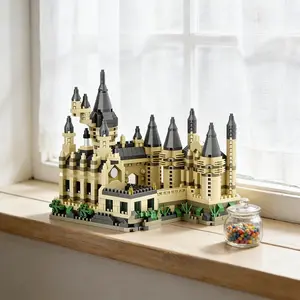 Abs Durable Building Blocks, Hogwarts Magic Castle, Blue Creative Design, Party Surprise Decoration, Model 61047