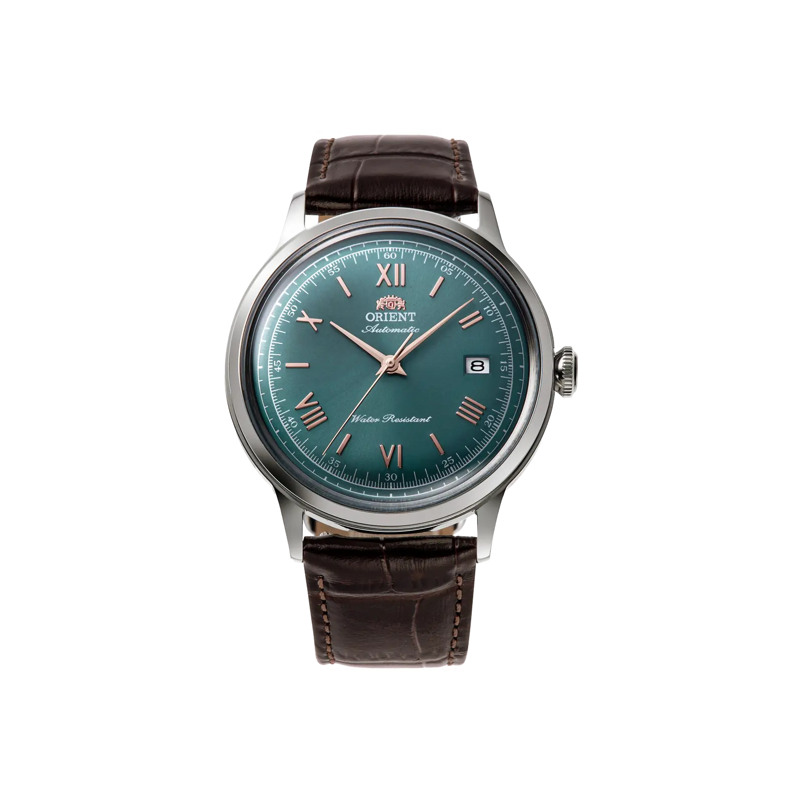 Orient Bambino Version 2 Automatic Date Wristwatch - 40.5mm Round Stainless Steel Unisex Fashion Dress Watch, RA-AC0023E30B