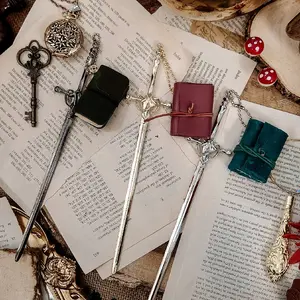 Sword bookmark with leather mini journal