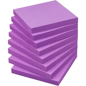 Sticky Notes 3x3 Self-Stick Notes Bright Colors Sticky Notes 8 Pads 80 Sheet/Pad (Purple)