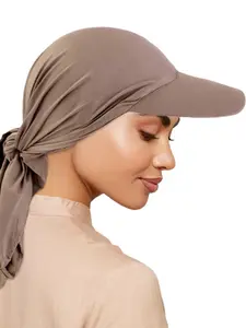 Adjustable Turban Headscarf Cap, Breathable Polyester Fabric, Slim Fit Design, Ideal for Sports & Daily Wear, All-Season Accessory