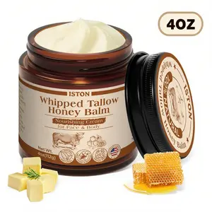 ISTON 4 oz - Handcrafted, all-natural shea butter and honey lip balm, unscented, with grass-fed shea butter and raw honey, suitable for all skin types, brightens and moisturizes,Smooth Skin - Handmade All-Natural Moisturizer,Christmas gifts,New Year's